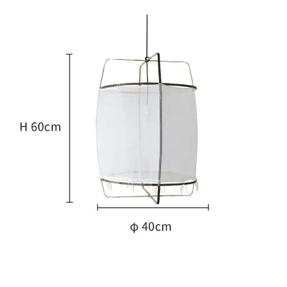 Modern white linen cotton pendant lamp kitchen island lighting