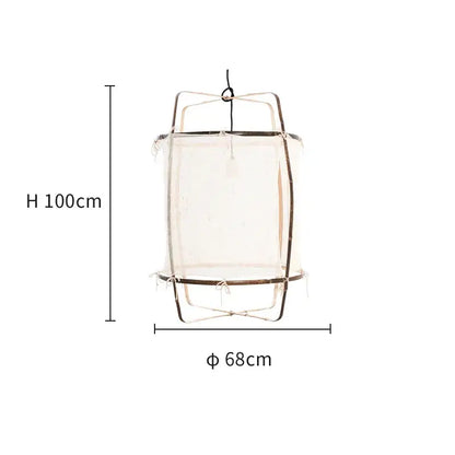 Modern white linen cotton pendant lamp kitchen island lighting