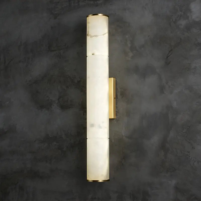 Modern white marble and brass wall lamp living room sconce