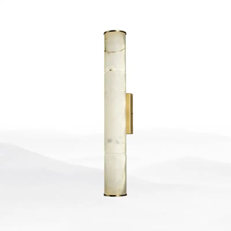 Modern white marble and brass wall lamp living room sconce