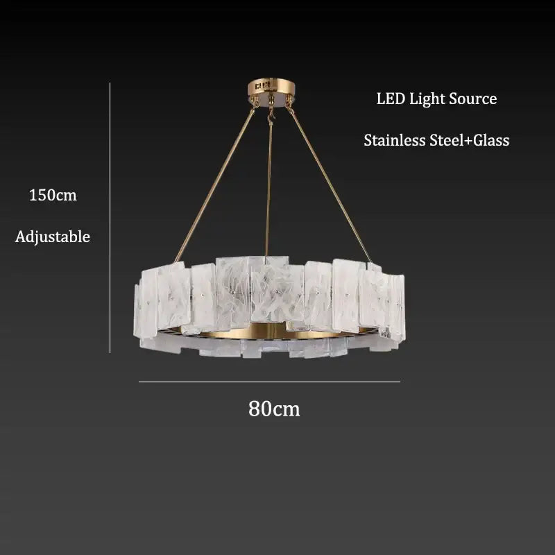Modern white marble and gold cloud mist glass pendant lights dining room