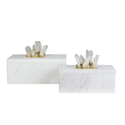 Modern white marble crystal stone sculpture living room decor