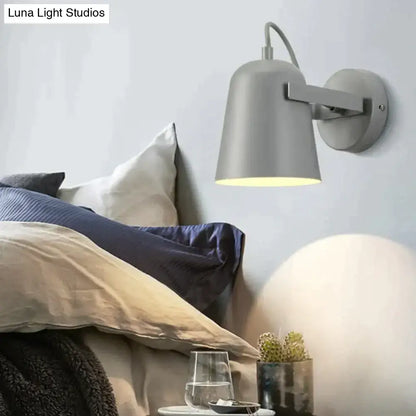 Modern white matte adjustable ferrell wall lamp bedroom spotlight