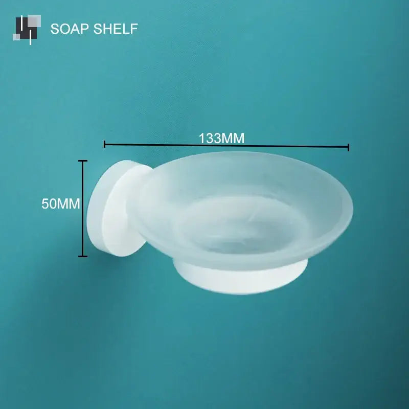 Modern white matte metal bathroom accessory set – bathroom