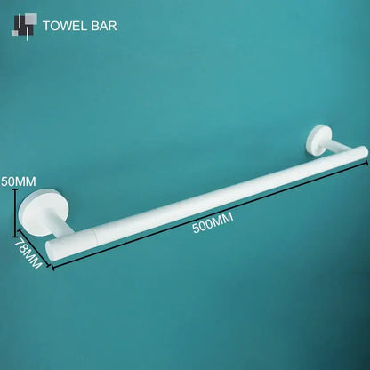 Modern white matte metal bathroom accessory set – bathroom