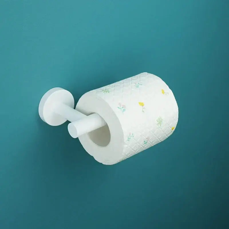 Modern white matte metal bathroom accessory set – bathroom