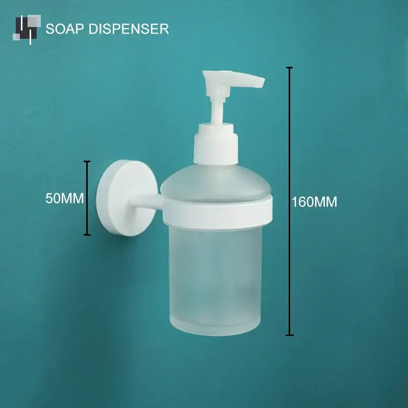 Modern white matte metal bathroom accessory set – bathroom