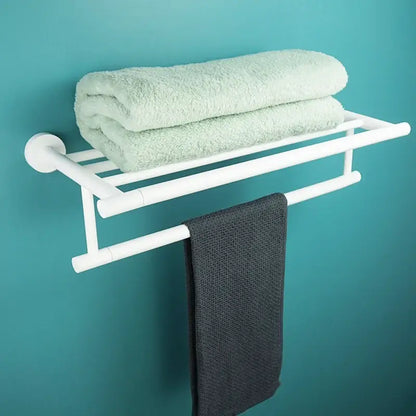 Modern white matte metal bathroom accessory set – bathroom