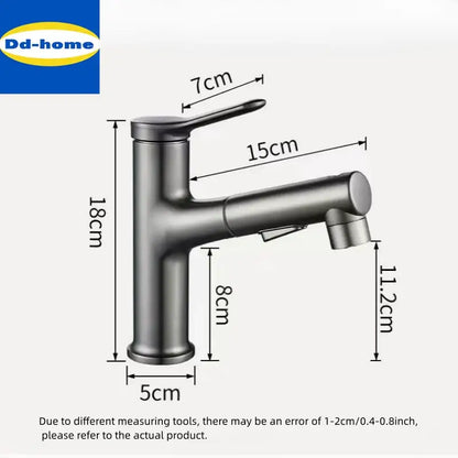 Modern white matte pull-out faucet kitchen single handle tap