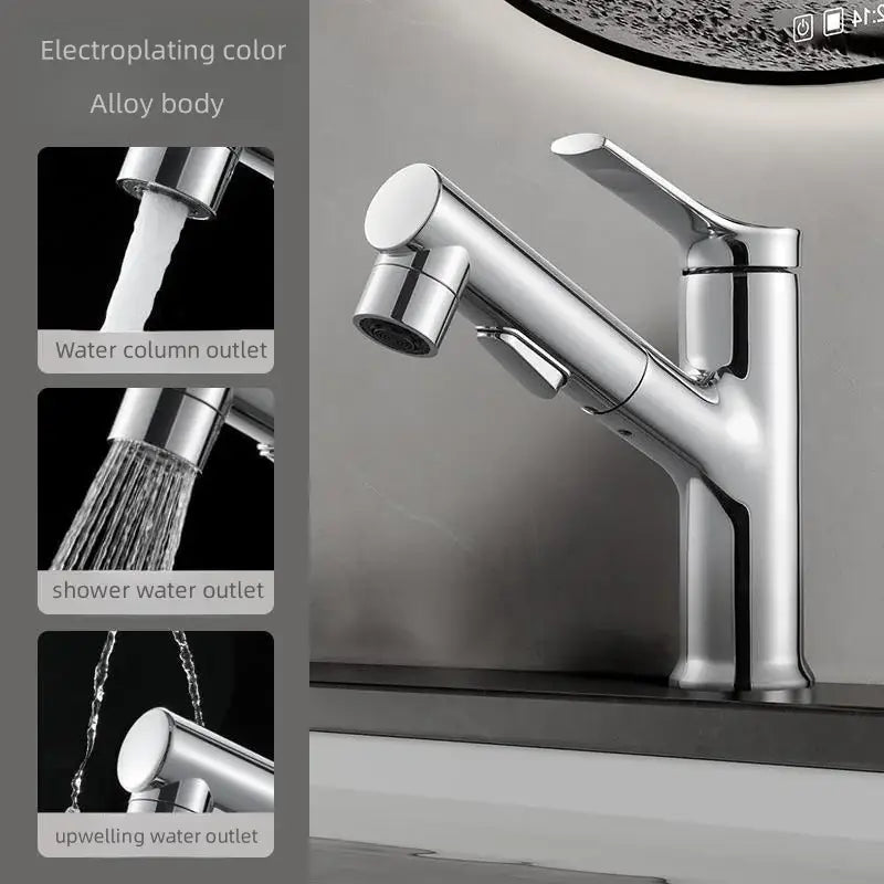 Modern white matte pull-out faucet kitchen single handle tap