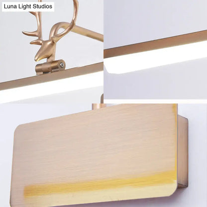 Modern white metal antler vanity wall lamp for bathroom