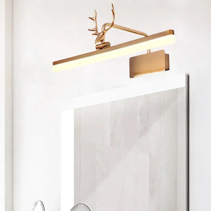 Modern white metal antler vanity wall lamp for bathroom