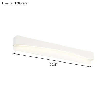 Modern white metal shade led wall sconce bathroom light