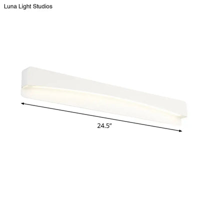 Modern white metal shade led wall sconce bathroom light