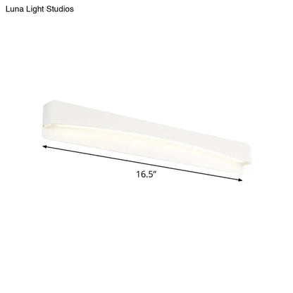 Modern white metal shade led wall sconce bathroom light