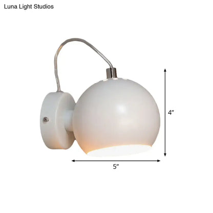 Modern white metal shade wall light bedroom 110v-120v fixture