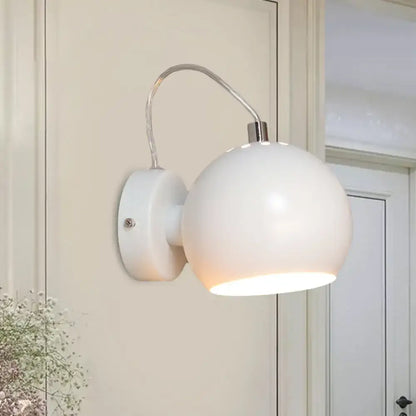 Modern white metal shade wall light bedroom 110v-120v fixture