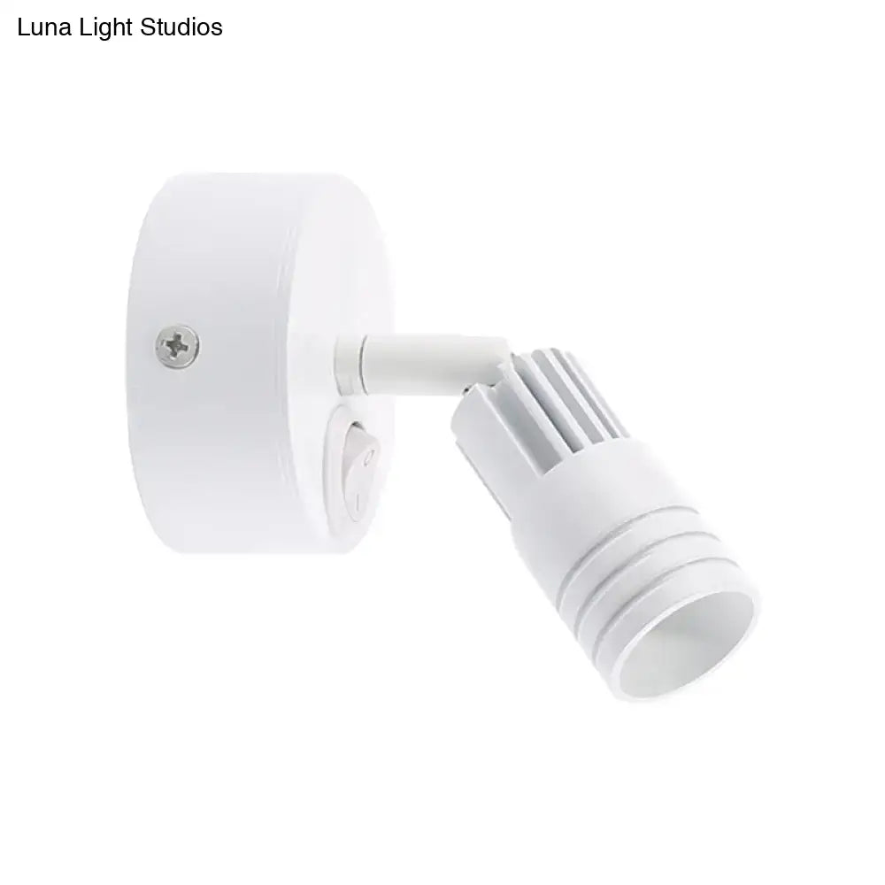 Modern white metal wall mounted led spotlight bedroom reading light
