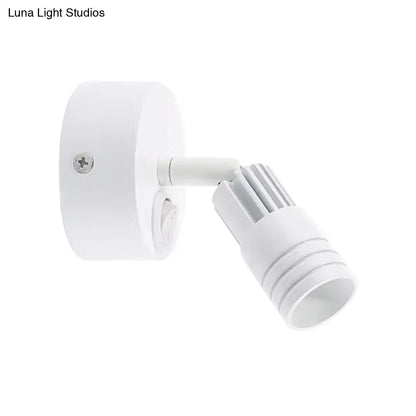 Modern white metal wall mounted led spotlight bedroom reading light