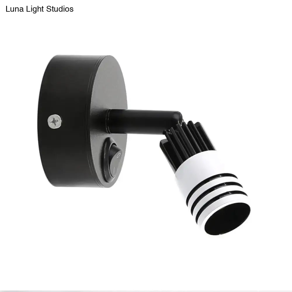 Modern white metal wall mounted led spotlight bedroom reading light