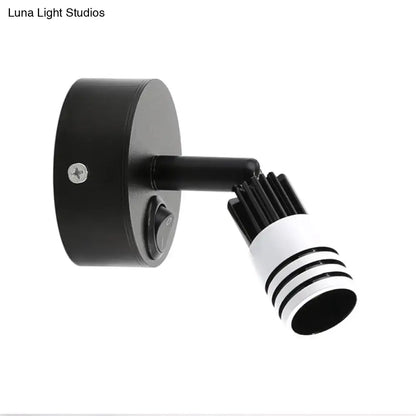 Modern white metal wall mounted led spotlight bedroom reading light