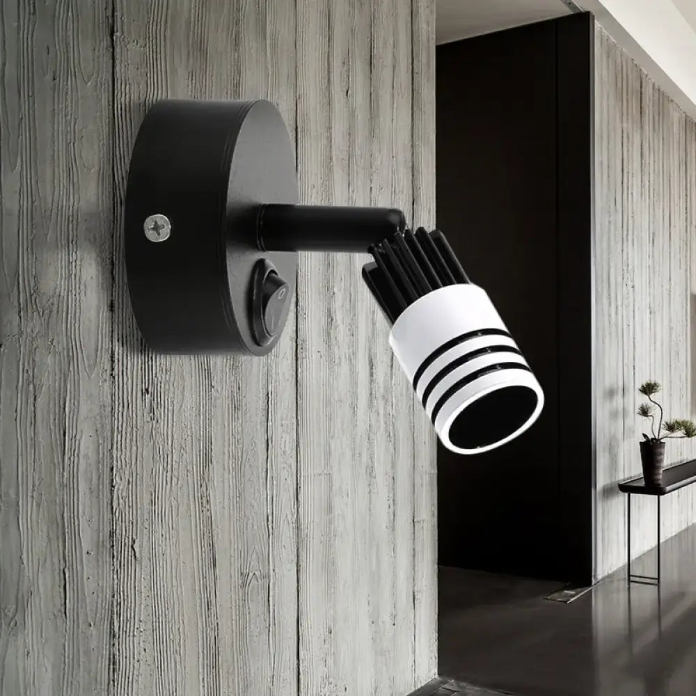 Modern white metal wall mounted led spotlight bedroom reading light