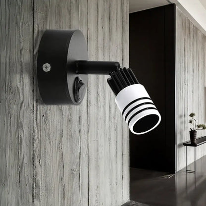 Modern white metal wall mounted led spotlight bedroom reading light