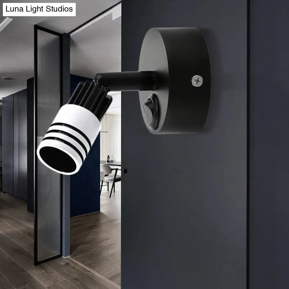 Modern white metal wall mounted led spotlight bedroom reading light