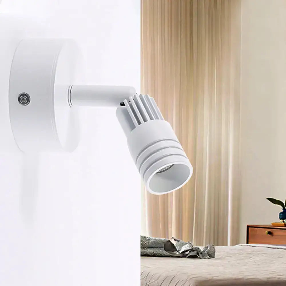 Modern white metal wall mounted led spotlight bedroom reading light