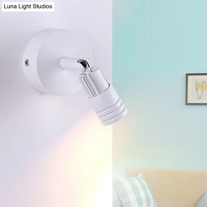 Modern white metal wall mounted led spotlight bedroom reading light