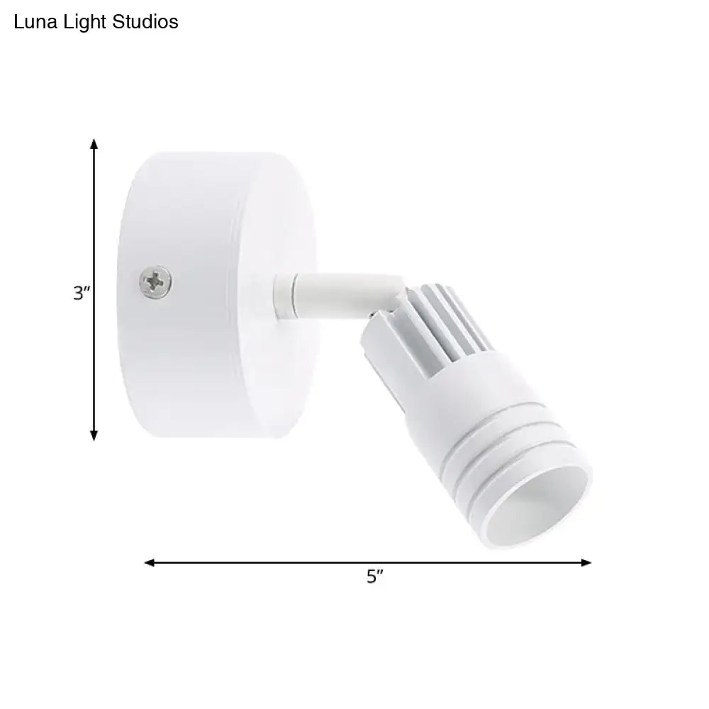 Modern white metal wall mounted led spotlight bedroom reading light