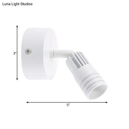 Modern white metal wall mounted led spotlight bedroom reading light