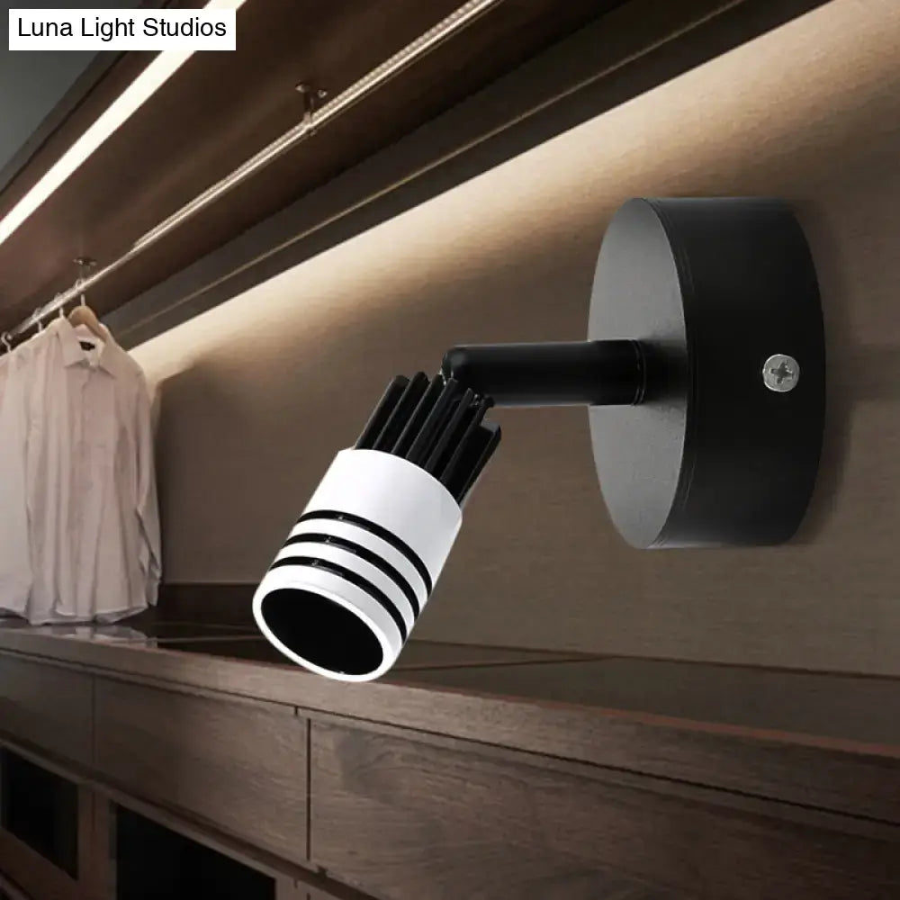 Modern white metal wall mounted led spotlight bedroom reading light