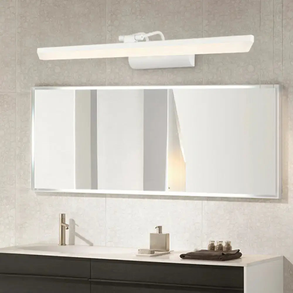 Modern white metallic cylinder vanity lamp bathroom led light
