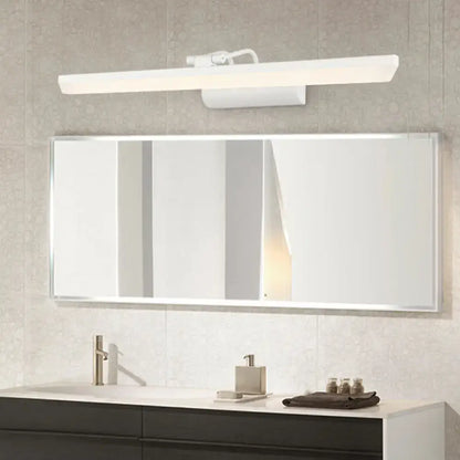 Modern white metallic cylinder vanity lamp bathroom led light
