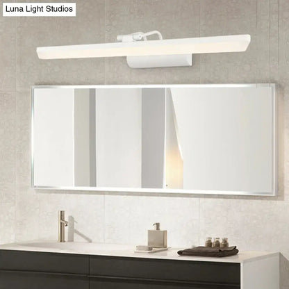 Modern white metallic cylinder vanity lamp bathroom led light