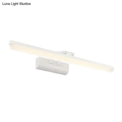 Modern white metallic cylinder vanity lamp bathroom led light