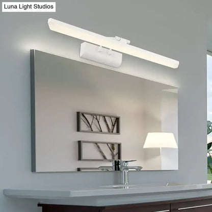 Modern white metallic cylinder vanity lamp bathroom led light