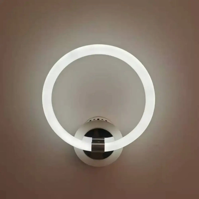 Modern white minimalist acrylic led wall lamp bedroom sconce