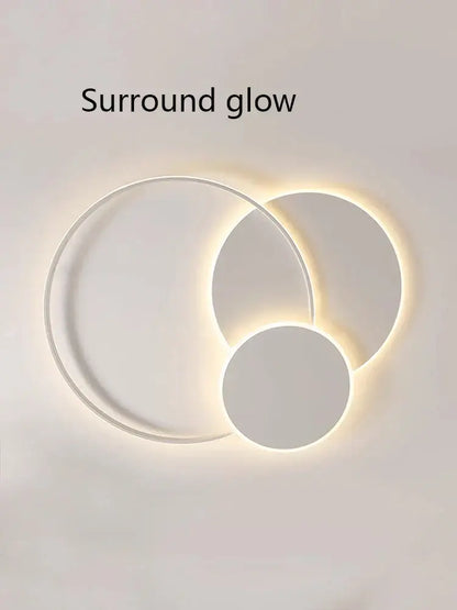 Modern white minimalist circles led ceiling lights bedroom lamp