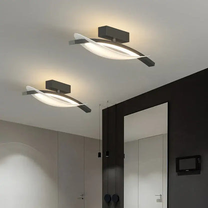 Modern white minimalist led ceiling light strip living room