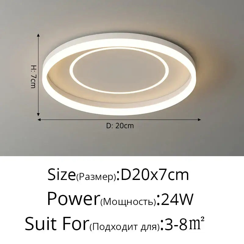 Modern white minimalist led ceiling light strip living room