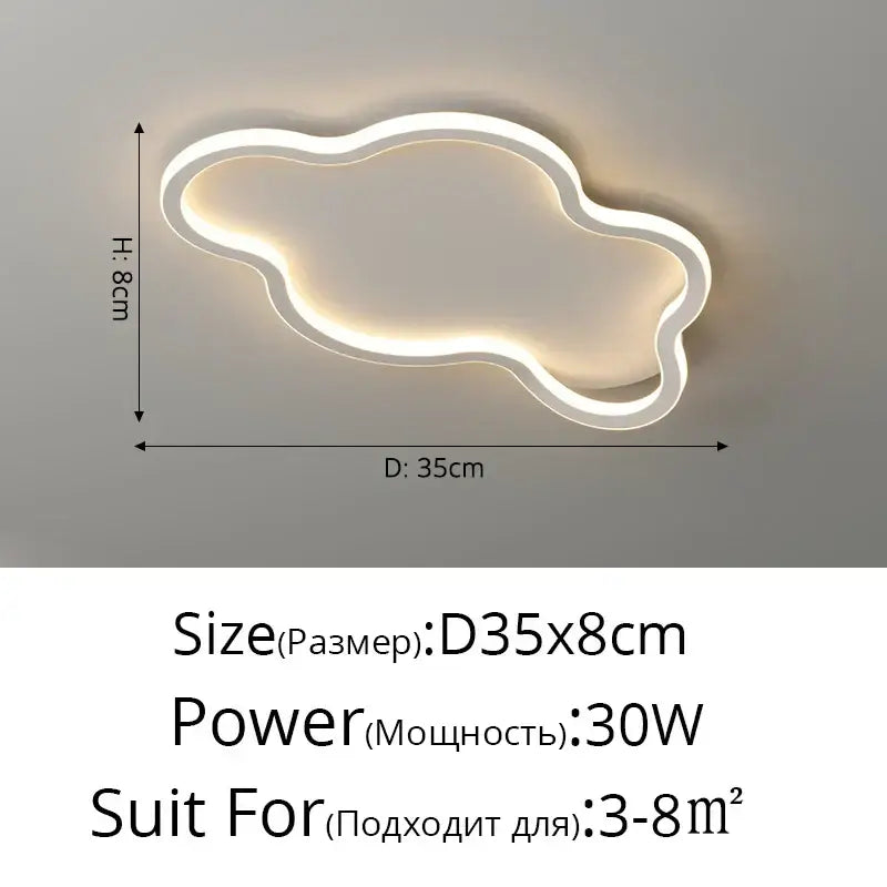 Modern white minimalist led ceiling light strip living room