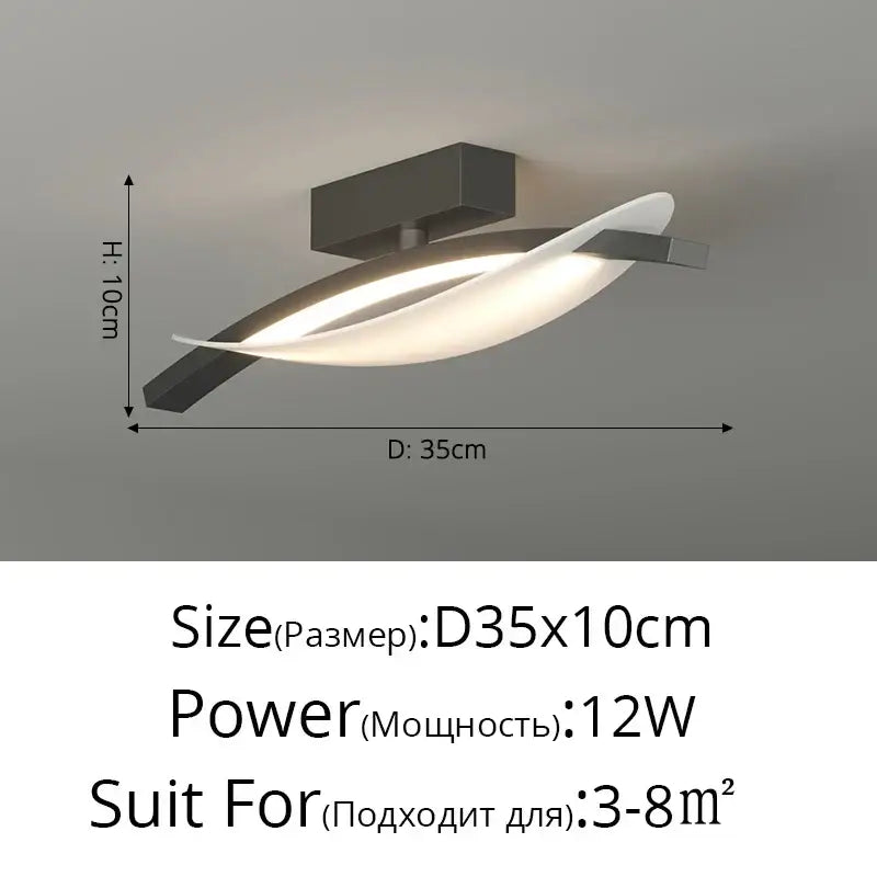 Modern white minimalist led ceiling light strip living room