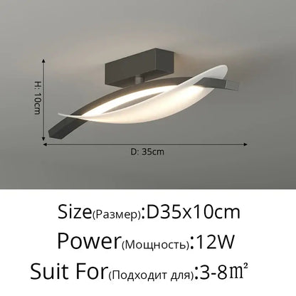 Modern white minimalist led ceiling light strip living room