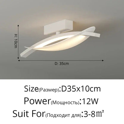 Modern white minimalist led ceiling light strip living room