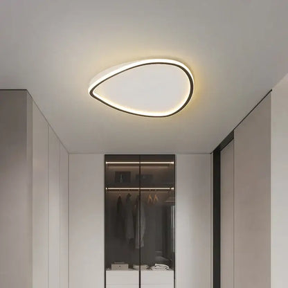 Modern white minimalist led ceiling light strip living room