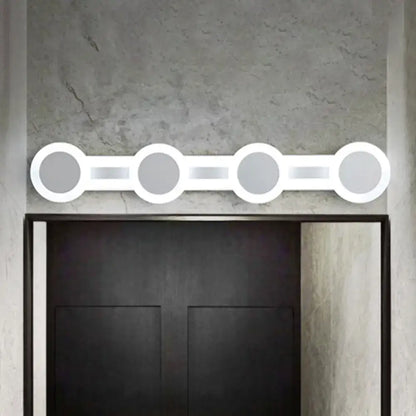 Modern white minimalist led vanity light bathroom wall sconce 110v-120v