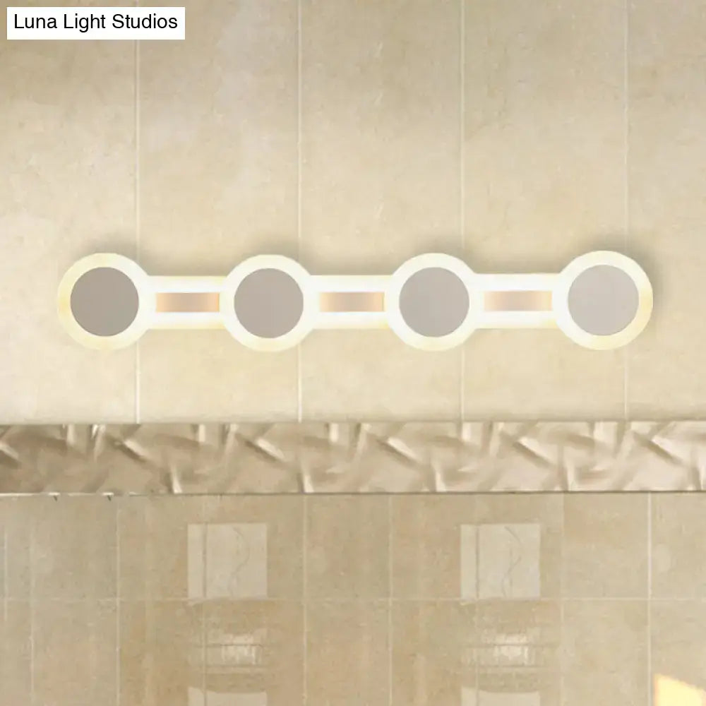 Modern white minimalist led vanity light bathroom wall sconce 110v-120v