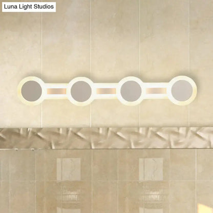 Modern white minimalist led vanity light bathroom wall sconce 110v-120v